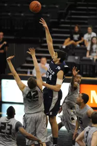 Omar Oraby puts up a shot.