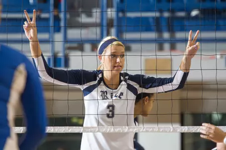 Nancy Cole led the Owls With 13 kills
