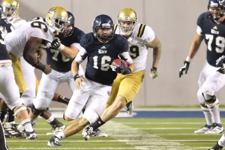 Taylor McHargue rushed for a career-high 95 yards and threw for two scores.