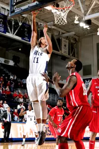 <b>Ross Wilson</b> scored four of his eight points down the stretch as the Owls rallied past Houston.