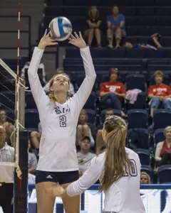 Sara Blasier posted 52 assists in Sunday's match at Southern Miss.