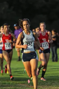 Junior Kathleen Abadie and the women's cross country team will begin the 5k at 10 a.m. on Saturday.
