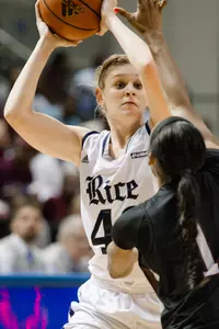 Megan Palmer scored 10 points in Rice's 65-54 loss at McNeese St. Thursday.