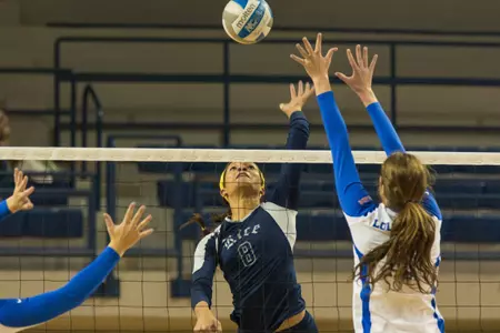 Freshman Chelsey Harris and the Owls take on UAB Thursday at 7 p.m. in the first round of the C-USA Tournament.