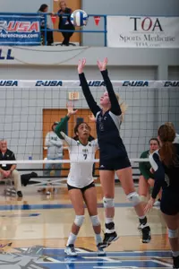 Freshman Sara Blasier led the Owls with 30 assists in Thursday's 3-0 loss to UAB.