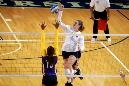 Junior middle blocker Jillian Humphrey was named an AVCA All-Region Honorable Mention on Tuesday.