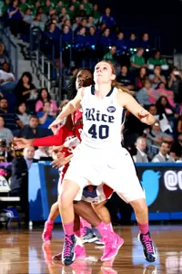 Megan Palmer had nine points and five rebounds against Houston