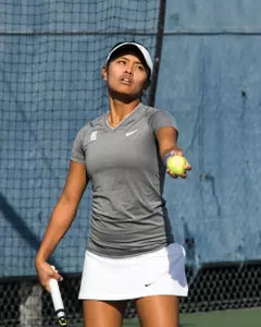 Kimberly Anicete picked up the Owls' first win in singles