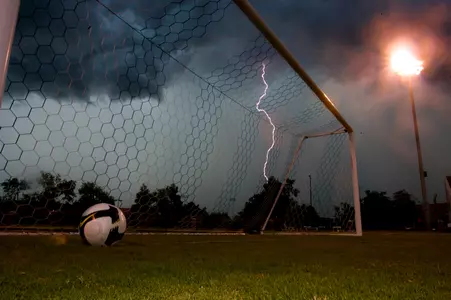 Rain, Lightning at Rice Soccer matc