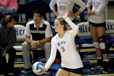 Sara Blasier posted 42 assists in her first collegiate start against LSU (Sept. 7)