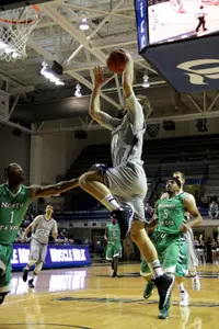 <b>Seth Gearhart</b> scored five points with two rebounds and a block on Saturday.