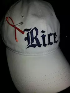 Members of the Rice golf team wore orange ribbons on Tuesday in rememberecne of James Ragan.