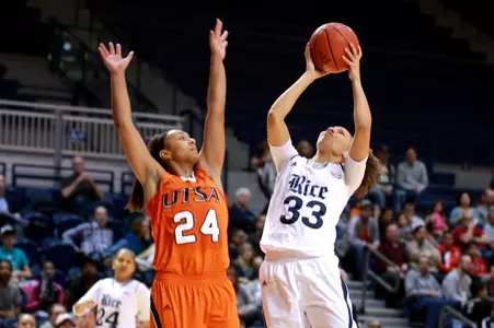 Freshman Jasmine Goodwine and the Owls host North Texas Wednesday evening at 7 p.m.