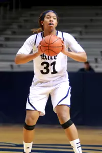 Christal Porter notched her third double-double of the season on Saturday.