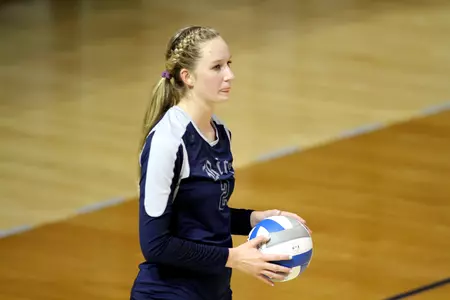 Sara Blasier posted her seventh double-double of her career.