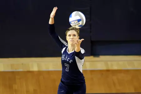Kimberly Vaio led the Owls with 16 digs in their 3-2 win over UConn.