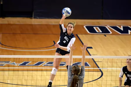 Leah Mikesky led all players with 21 kills in the win over UTEP.