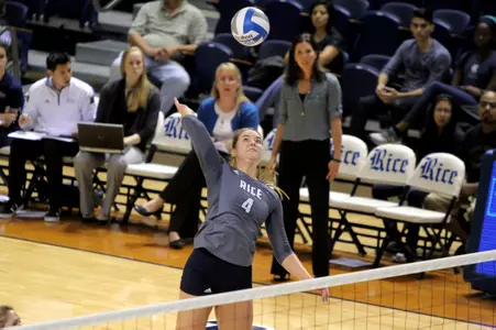 Leah Mikesky posted a team-high 18 kills in the Owls' 3-1 loss at UTSA.