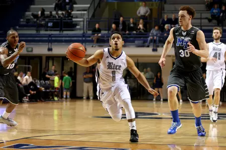 <b>Max Guercy</b> scored 16 points with five rebounds, five steals and three assists without a turnover in 44 minutes of action on Thursday night.