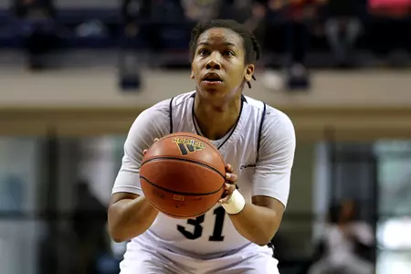 Christal Porter earned her 12th double-double of the season on Saturday.