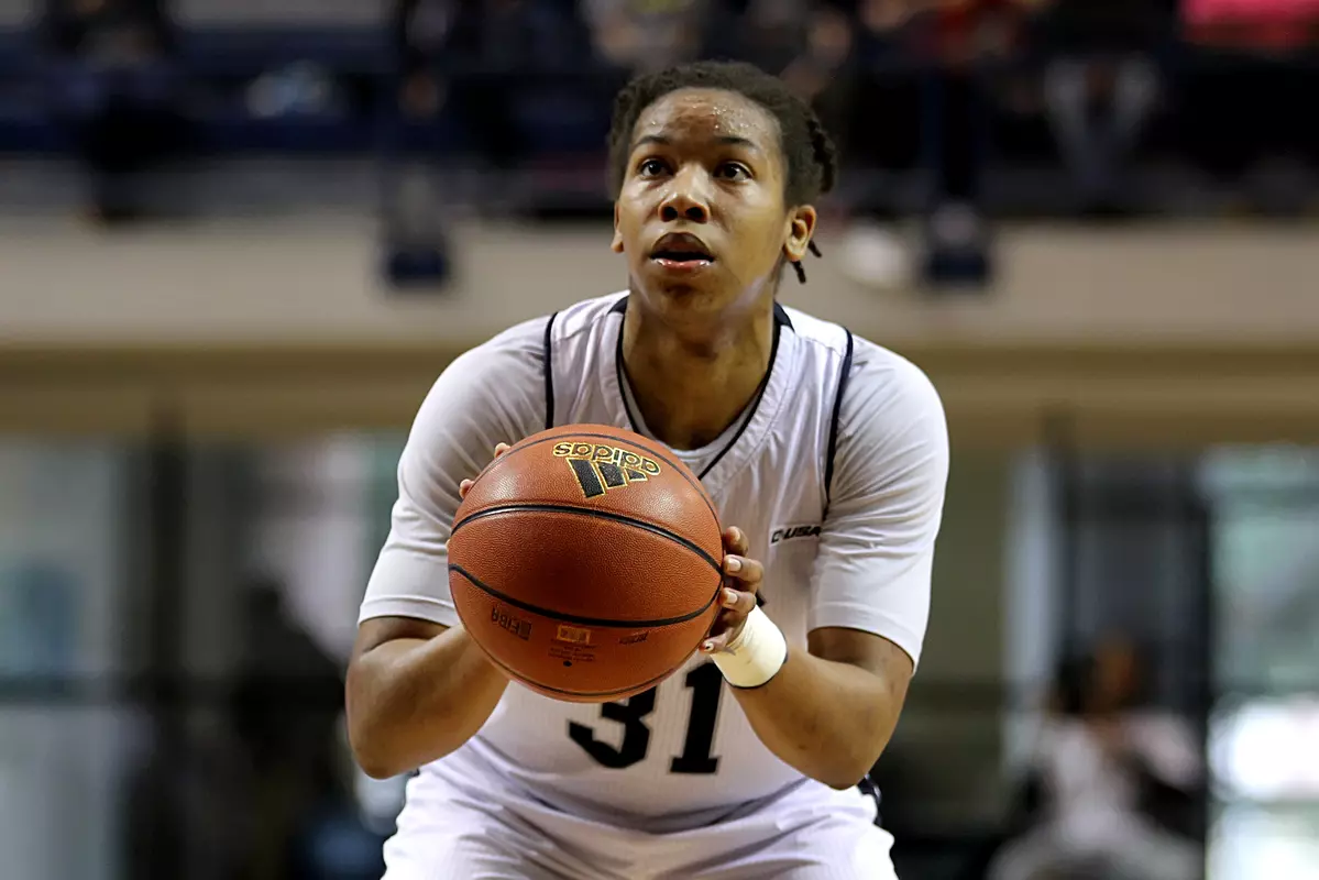 Christal Porter earned her 12th double-double of the season on Saturday.