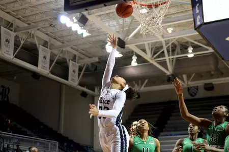 Jasmine Goodwine goes up for a layup in the Owls 72-69 loss to Marshall.