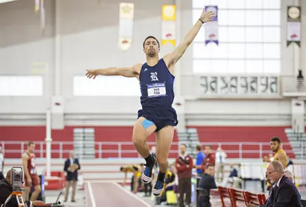 Scott Filip is in fifth place in the heptathlon at the NCAA Indoor Championships.