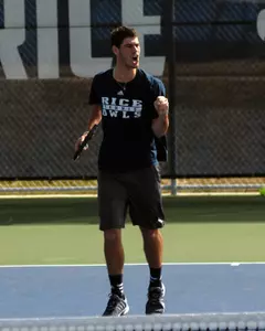 Zach Yablon delivered the clinching point to capture the Rice Invitational title for the hosts.