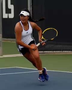 Stephanie Nguyen was one of three seniors to pick up wins on Senior Day.