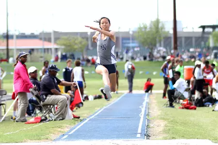 Daisy Ding won the triple jump and placed second in the high jump Saturday.