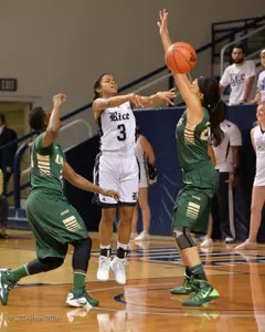 Maya Hawkins and the Owls face North Texas Saturday afternoon in Denton.