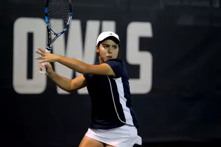 Fernanda Astete picked up a straight set win at six for the Owls' second point of the match.
