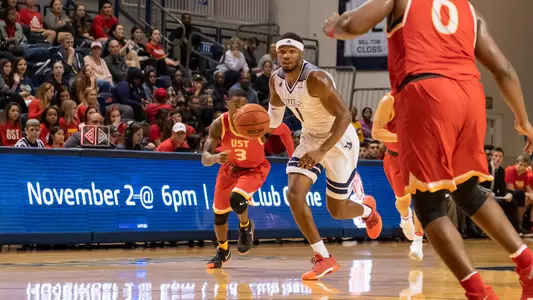 during an exhibition game between the St. Thomas Celts and the Rice Owls on November 1, 2018 at Tudor Fieldhouse in Houston, Texas The Rice Owls beat St Thomas Celts 90-76