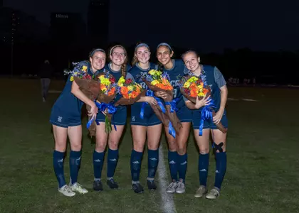 October 19, 2018:   during a match between the FIU and the Rice University Lady Owls on October 19, 2018 at Holloway Field in Houston, Texas The Rice Owls lead at the half 3-0