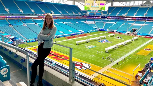 Mary Claire Danilevics working at Super Bolw