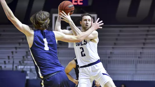 November 04, 2021 : During the exhibition game between the St. Edwards Hilltoppers and the Rice Owls at Tudor Fieldhouse in Houston, Texas. (Mandatory Credit: Maria Lysaker | Rice Athletics)