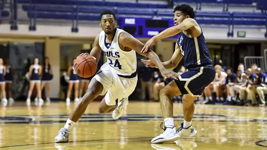 November 04, 2021 :   During the exhibition game between the St. Edwards Hilltoppers and the Rice Owls at Tudor Fieldhouse in Houston, Texas.   (Mandatory Credit:  Maria Lysaker | Rice Athletics)
