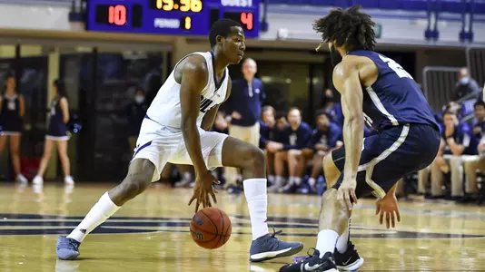 November 04, 2021 :   During the exhibition game between the St. Edwards Hilltoppers and the Rice Owls at Tudor Fieldhouse in Houston, Texas.   (Mandatory Credit:  Maria Lysaker | Rice Athletics)