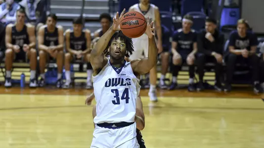 November 04, 2021 :   During the exhibition game between the St. Edwards Hilltoppers and the Rice Owls at Tudor Fieldhouse in Houston, Texas.   (Mandatory Credit:  Maria Lysaker | Rice Athletics)