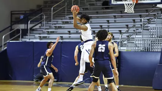 November 04, 2021 :   During the exhibition game between the St. Edwards Hilltoppers and the Rice Owls at Tudor Fieldhouse in Houston, Texas.   (Mandatory Credit:  Maria Lysaker | Rice Athletics)