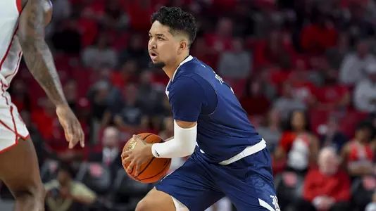 November 12, 2021 :   During a regular season game between the Rice Owls and the University of Houston Cougars at the Fertitta Center in Houston, Texas.   (Mandatory Credit:  Maria Lysaker | Rice Athletics)