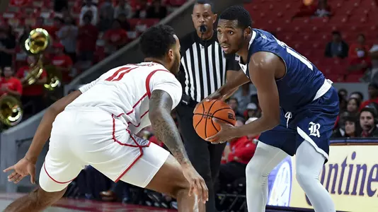 November 12, 2021 :   During a regular season game between the Rice Owls and the University of Houston Cougars at the Fertitta Center in Houston, Texas.   (Mandatory Credit:  Maria Lysaker | Rice Athletics)