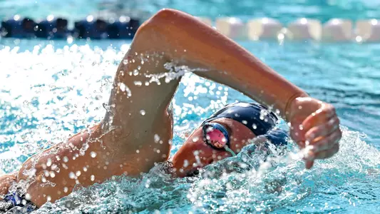 October 14, 2022:  Rice Owls freestyle Ava Hamblett in event 2 heat 1 lane 1 of day 1 of the Fall Splash meet at Gibbs Recreation Center in Houston, Texas.   (Mandatory Credit: Maria Lysaker | Rice Athletics)