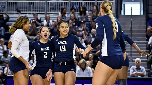 September 18, 2022 : During a match between the Rice Owls and the Creighton Bluejays at Tudor Fieldhouse in Houston, Texas. (Mandatory Credit: Maria Lysaker | Rice Athletics ©Maria Lysaker)