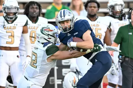 October 01, 2022: Rice Owls wide receiver Bradley Rozner (2) during a regular season game against the UAB Blazers at Rice Stadium in Houston, Texas. (Mandatory Credit: Maria Lysaker | Rice Athletics)
