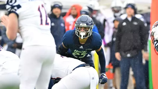 November 19, 2022: Rice Owls safety Daveon Hook (25) in action during the third quarter at Rice Stadium in Houston, Texas. Mandatory Credit: Maria Lysaker | Rice Athletics