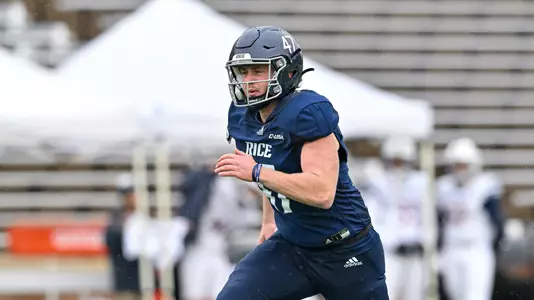 November 19, 2022: Rice Owls deep snapper Thomas Tholen II (47) in action during the first half against the UTSA Roadrunners at Rice Stadium in Houston, Texas. Mandatory Credit: Maria Lysaker | Rice Athletics