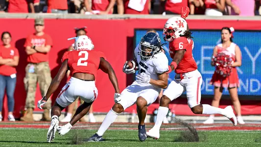 September 10, 2022: Rice Owls wide receiver Isaiah Esdale (6) in action during the Bayou Bucket Classic against the Houston Cougars at TDECU Stadium in Houston, Texas. (Mandatory Credit: Maria Lysaker | Rice Athletics)
