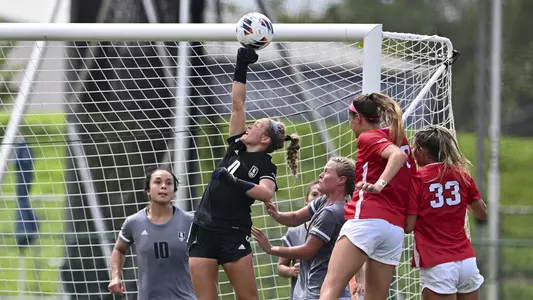 August 21, 2022, Houston, Texas, USA; Rice Owls goalkeeper Bella Killgore (0) in action during the match against the Samford Bulldogs at Holloway Field Rice University.  (Mandatory Credit:  Maria Lysaker | Rice Athletics)