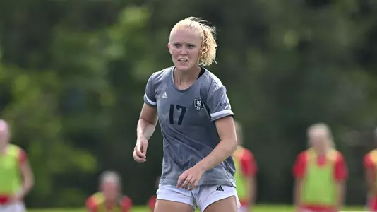 August 21, 2022, Houston, Texas, USA; Rice Owls midfielder Shiloh Miller (17) in action during the match against the Samford Bulldogs at Holloway Field Rice University.  (Mandatory Credit:  Maria Lysaker | Rice Athletics)